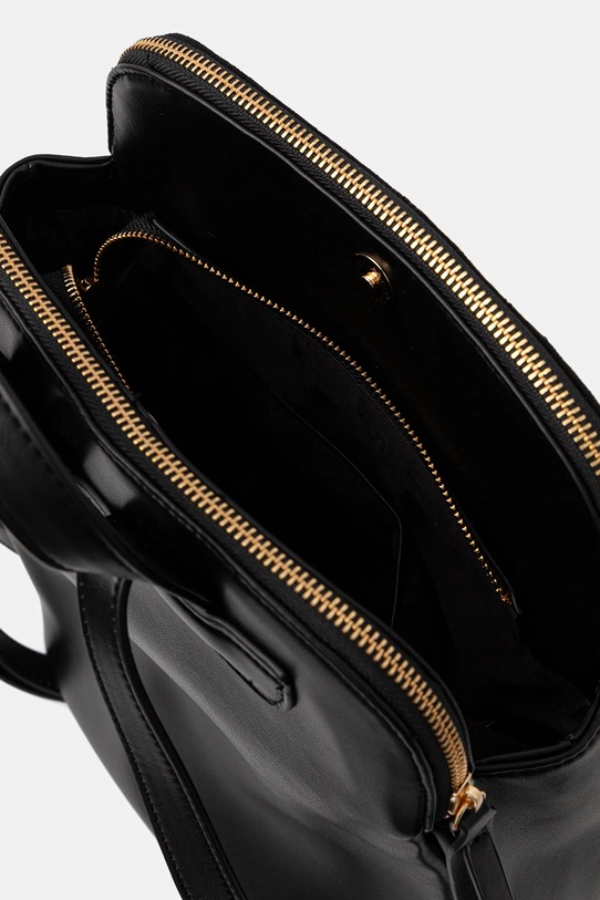 Plecak damski ze skóry ekologicznej i imitacji zamszu RW25-TPDA05 czarny