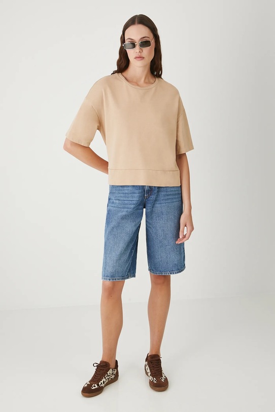 Medicine t-shirt bawełniany bawełna beżowy RW25.TSD010