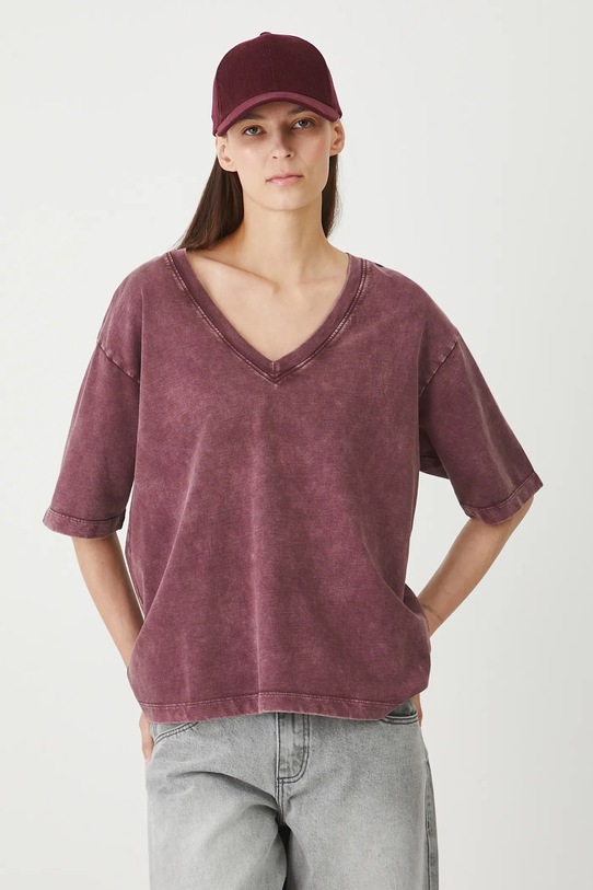 Medicine t-shirt bawełniany bordowy RW25.TSD021