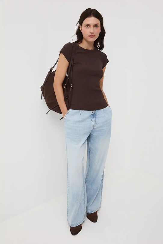 Medicine tricou din bumbac uni maro RW25-TSD040