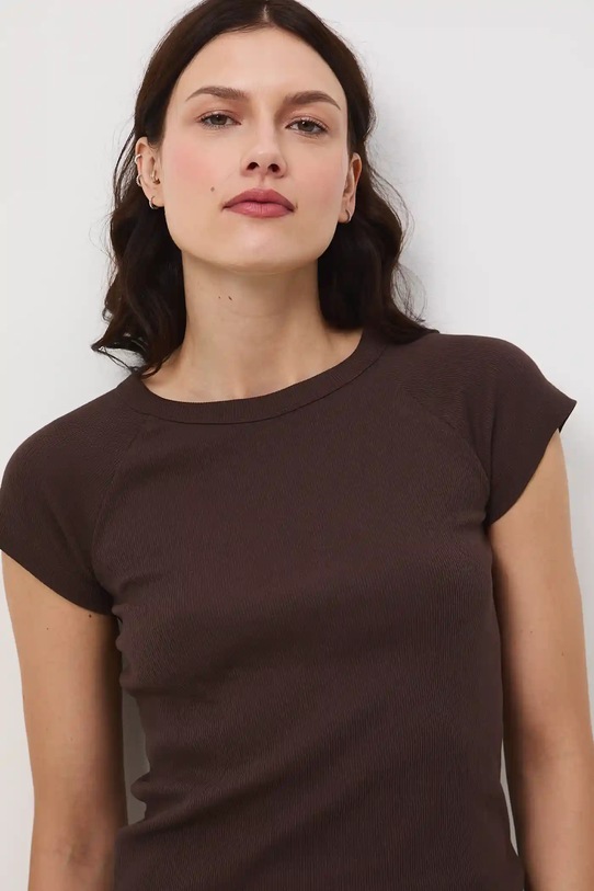 Medicine tricou din bumbac maro RW25-TSD040