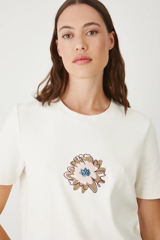 Medicine t-shirt regular beżowy RW25-TSD102