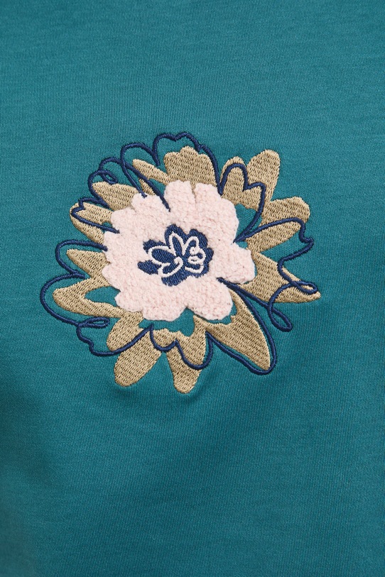 Bavlněné tričko dámské s elastanem, interlock RW25-TSD102 tyrkysová