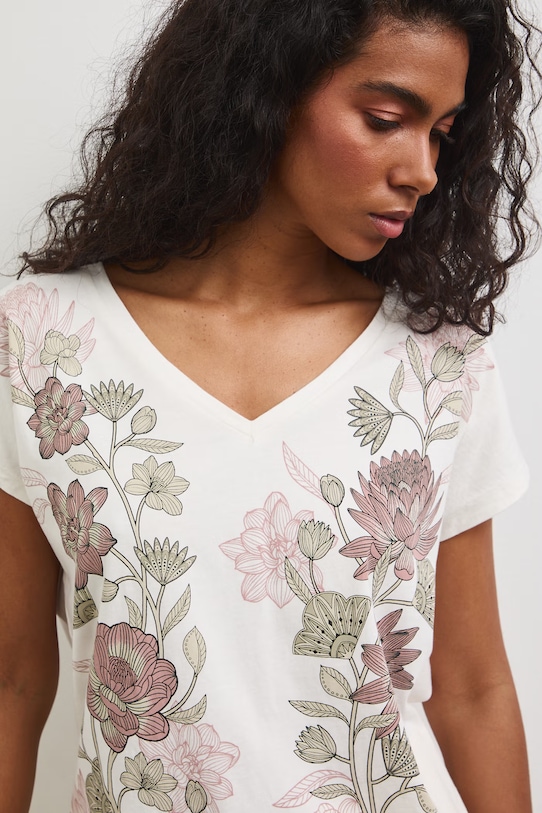 Bavlnené tričko Medicine béžová RW25-TSD104