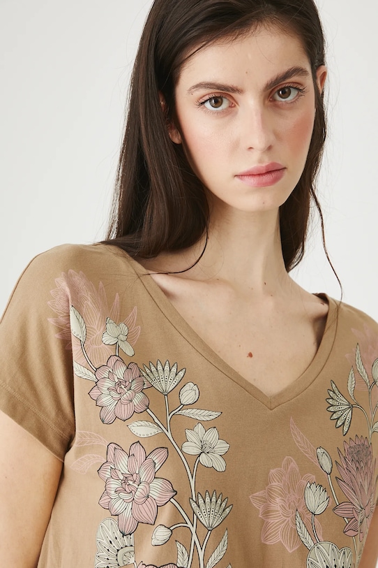 Medicine tricou din bumbac bej RW25-TSD104