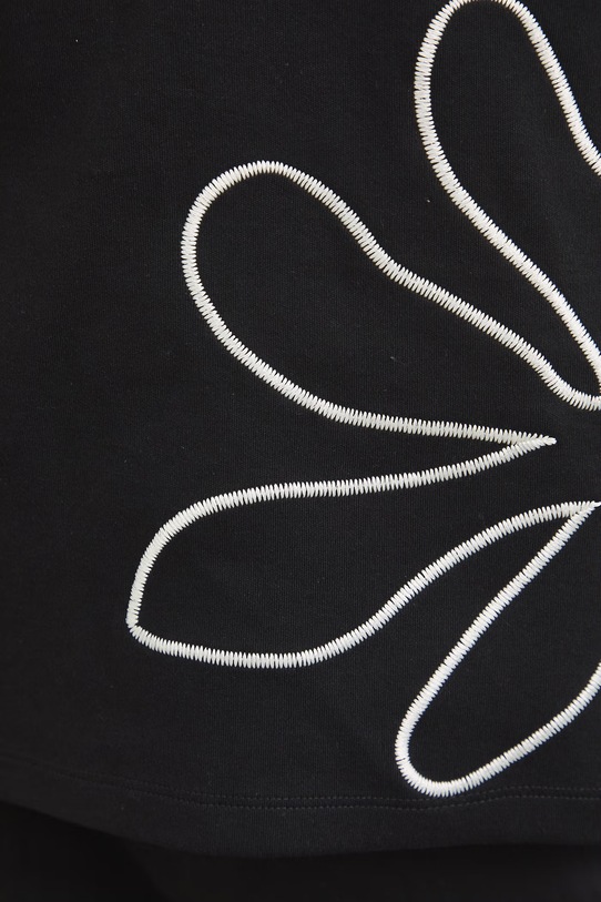 Bavlněné tričko dámské interlock s ozdobnou výšivkou RW25-TSD107