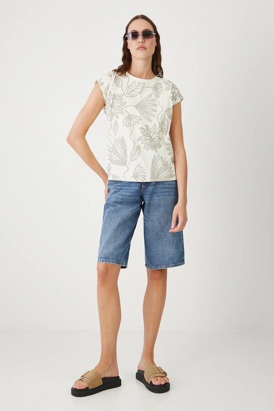 Medicine t-shirt bawełniany RW25-TSD109 beżowy RS26