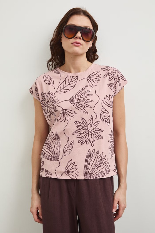 Îmbrăcăminte Medicine tricou din bumbac RW25-TSD109 roz