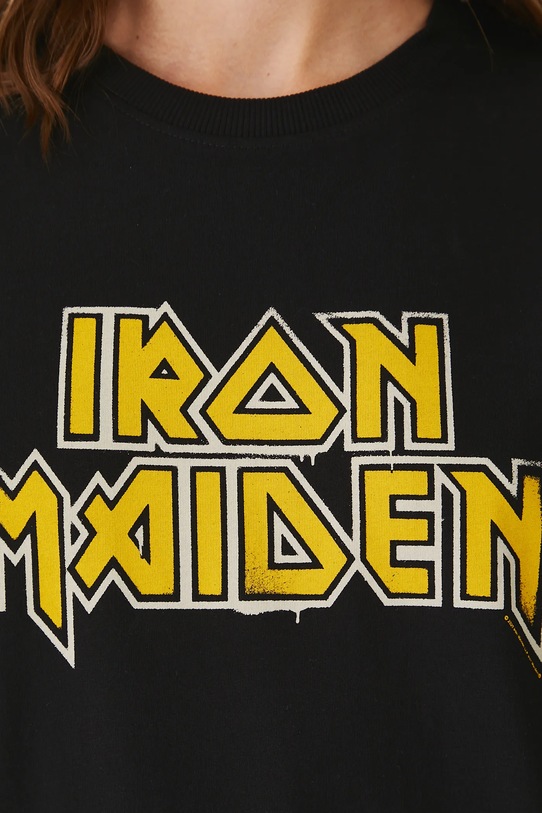 T-shirt bawełniany damski Iron Maiden RW25.TSD171 czarny