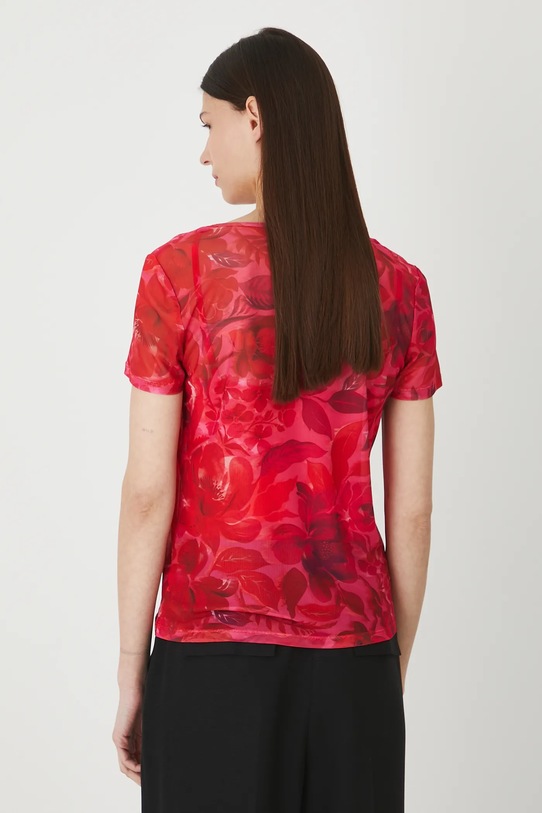 Odzież T-shirt damski wzorzysty RW25-TSD200 różowy