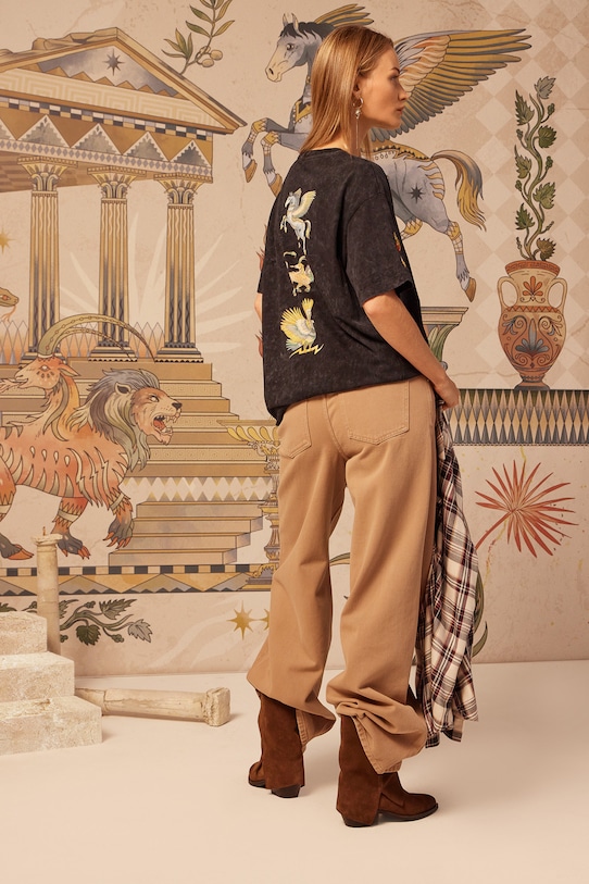 Medicine tricou din bumbac imprimeu gri RW25-TSD251