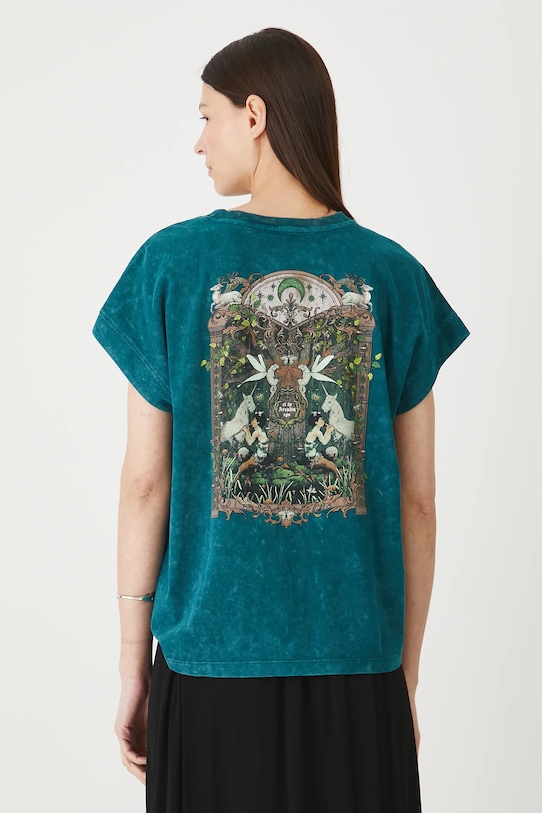 Medicine tricou din bumbac turcoaz RW25-TSD252