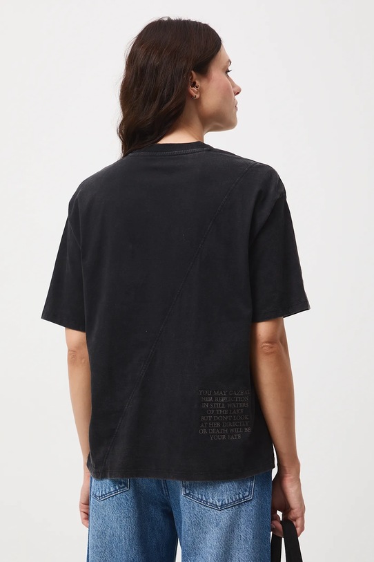 Odzież T-shirt bawełniany damski z nadrukiem RW25-TSD305 szary
