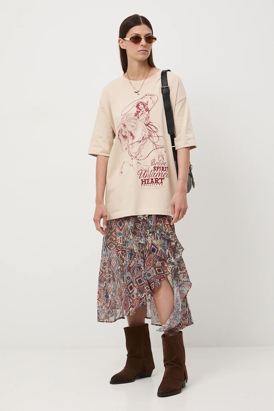 Medicine t-shirt bawełniany RW25-TSD400 beżowy RW25