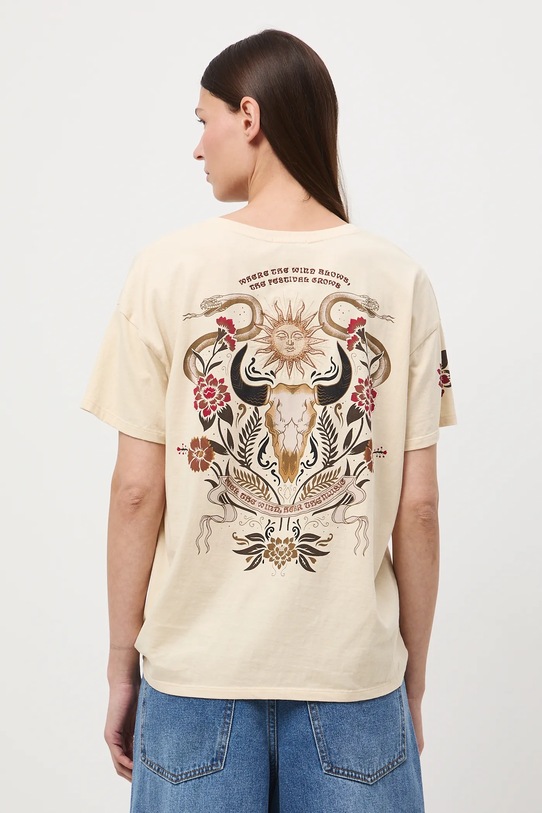 Odzież Medicine t-shirt bawełniany RW25-TSD401 beżowy