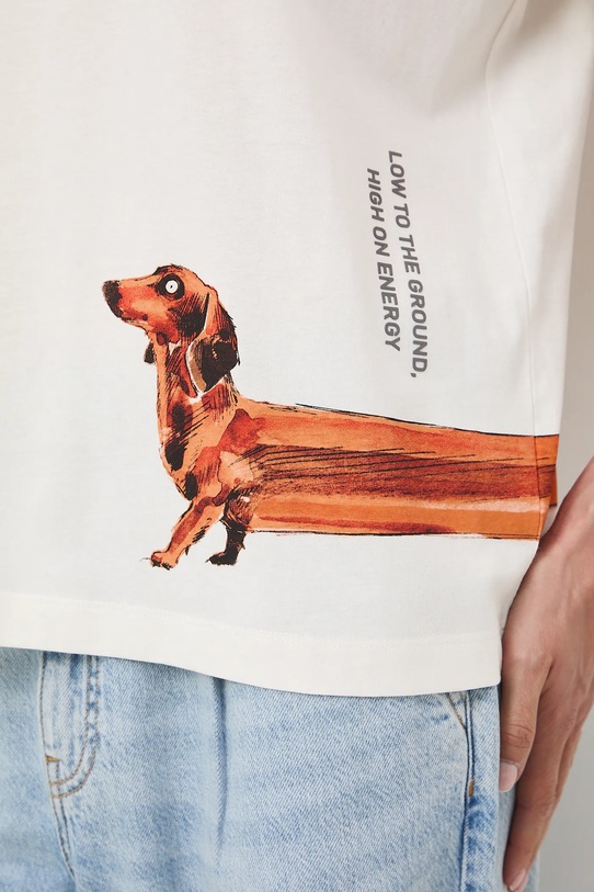Medicine t-shirt bawełniany RW25-TSD452 beżowy
