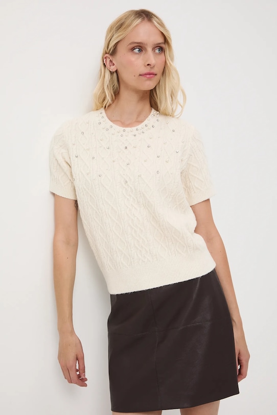 Medicine t-shirt regular beżowy RW25-TSD700