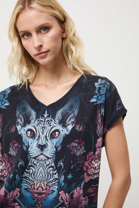 Medicine t-shirt bawełniany czarny RW25-TSD702