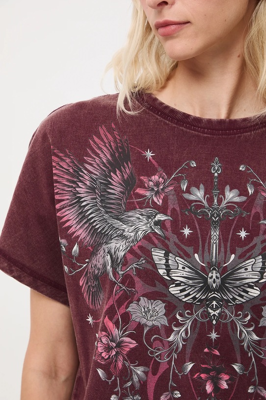 Medicine t-shirt bawełniany RW25-TSD704 bordowy