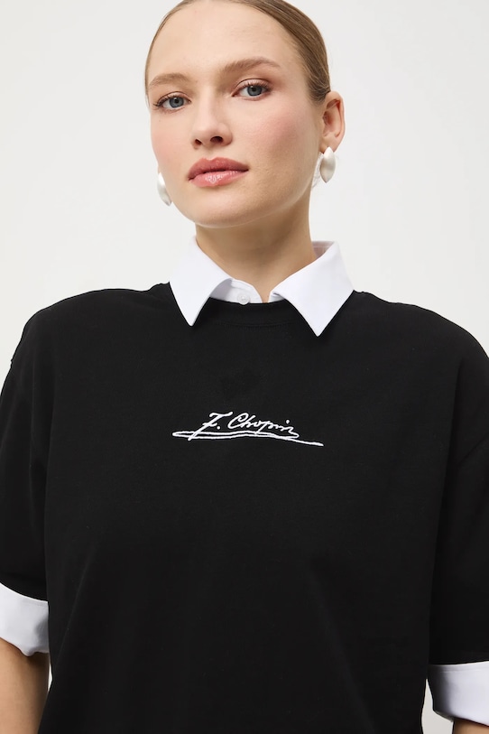 T-shirt bawełniany damski z kolekcji Narodowy Instytut Fryderyka Chopina x Medicine RW25-TSD750 czarny