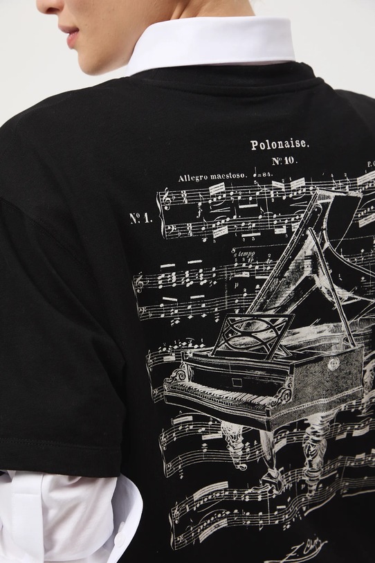T-shirt bawełniany damski z kolekcji Narodowy Instytut Fryderyka Chopina x Medicine RW25-TSD750