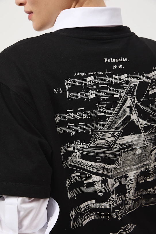 T-shirt bawełniany damski z kolekcji Narodowy Instytut Fryderyka Chopina x Medicine RW25-TSD750