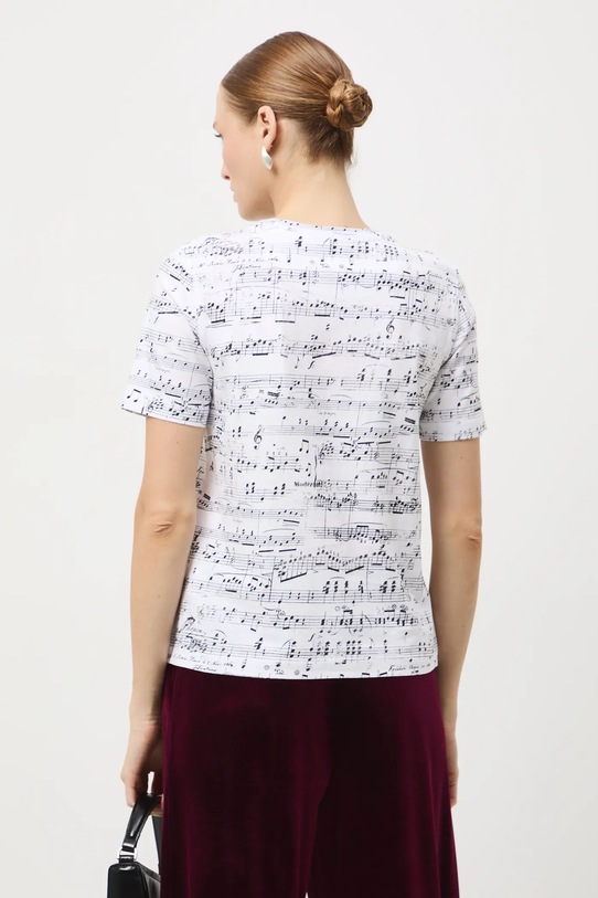 T-shirt bawełniany damski z kolekcji Narodowy Instytut Fryderyka Chopina x Medicine beżowy RW25-TSD751