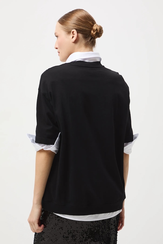 T-shirt bawełniany damski z kolekcji Narodowy Instytut Fryderyka Chopina x Medicine czarny RW25-TSD753