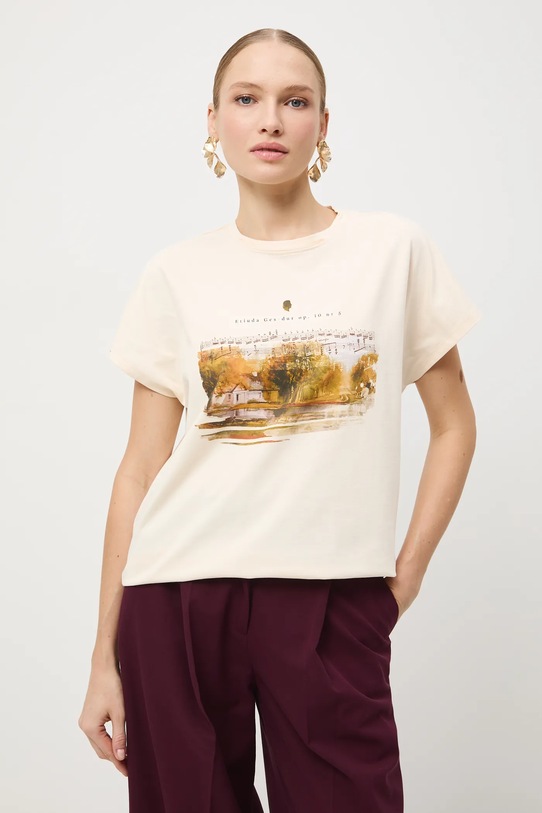 Medicine t-shirt bawełniany RW25-TSD756 beżowy RW25