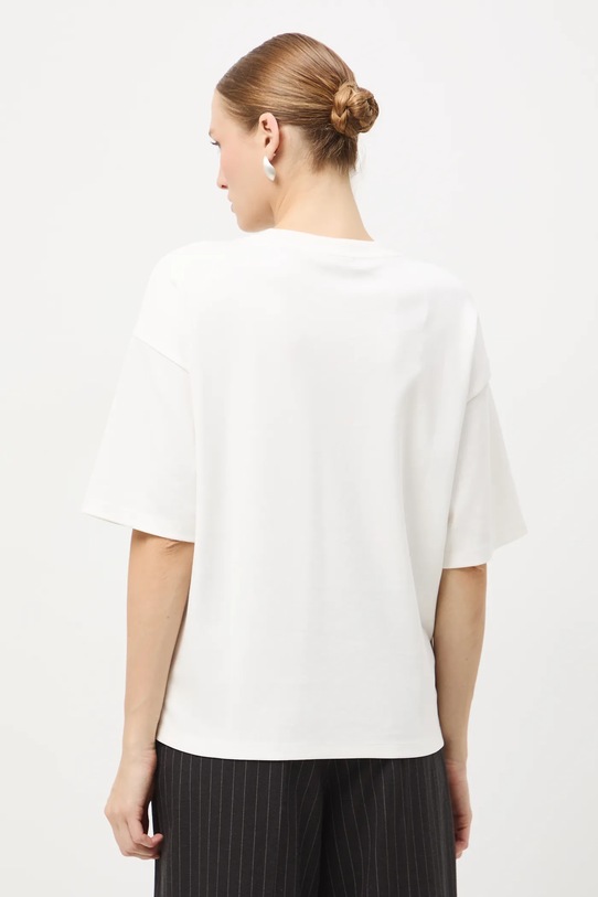 T-shirt bawełniany damski z kolekcji Narodowy Instytut Fryderyka Chopina x Medicine beżowy RW25-TSD757