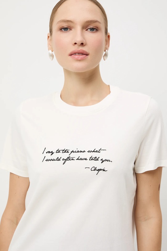 Medicine tricou din bumbac bej RW25-TSD759