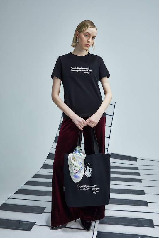 Medicine tricou din bumbac imprimeu negru RW25-TSD759