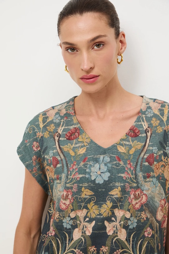 Tričko dámske Kráľovská kolekcia tyrkysová RW25-TSD853