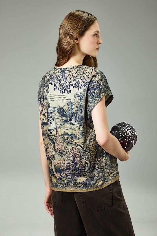 Tričko dámske Kráľovská kolekcia RW25-TSD853 hnedá RW25