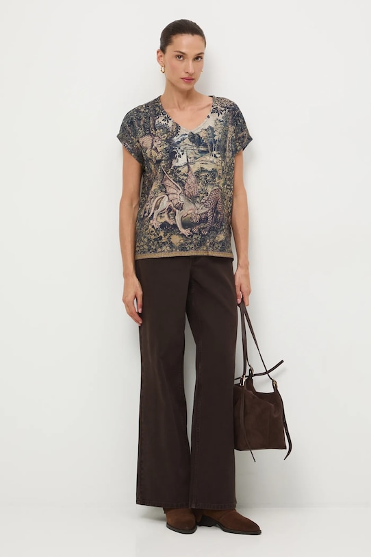 Oblečenie Tričko dámske Kráľovská kolekcia RW25-TSD853 hnedá