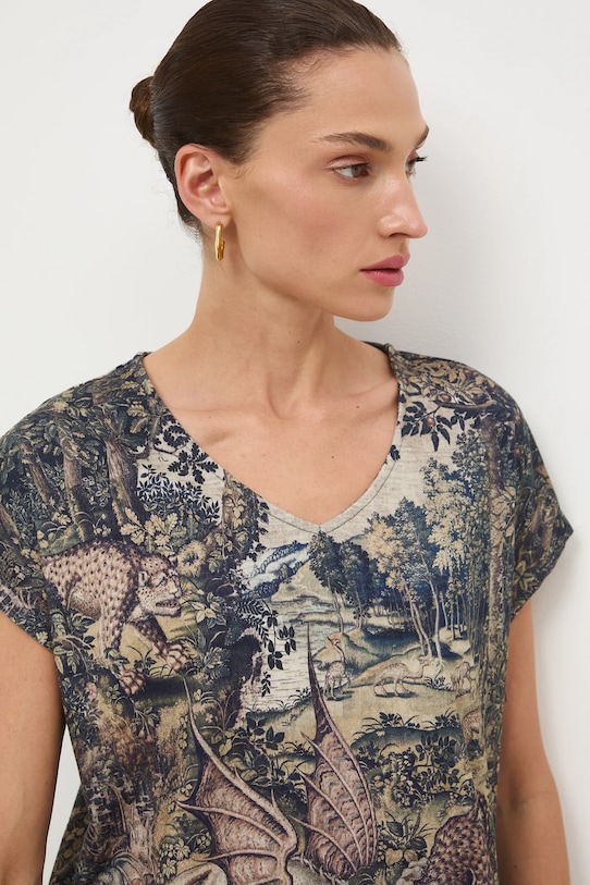 Tričko dámske Kráľovská kolekcia RW25-TSD853 hnedá