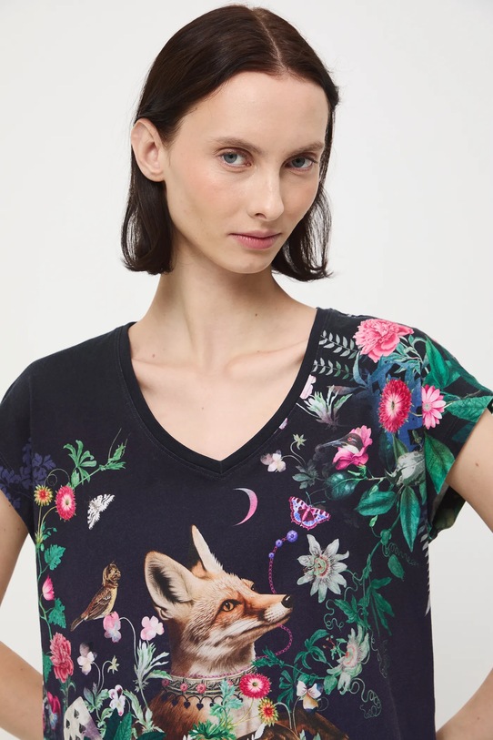Medicine t-shirt bawełniany turkusowy RW25-TSD901