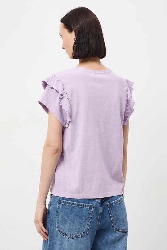 Odzież T-shirt bawełniany damski z nadrukiem RW25-TSD904 fioletowy