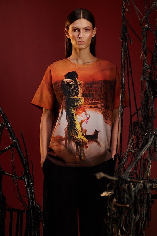 Medicine tricou cu modele maro RW25-TSDA50