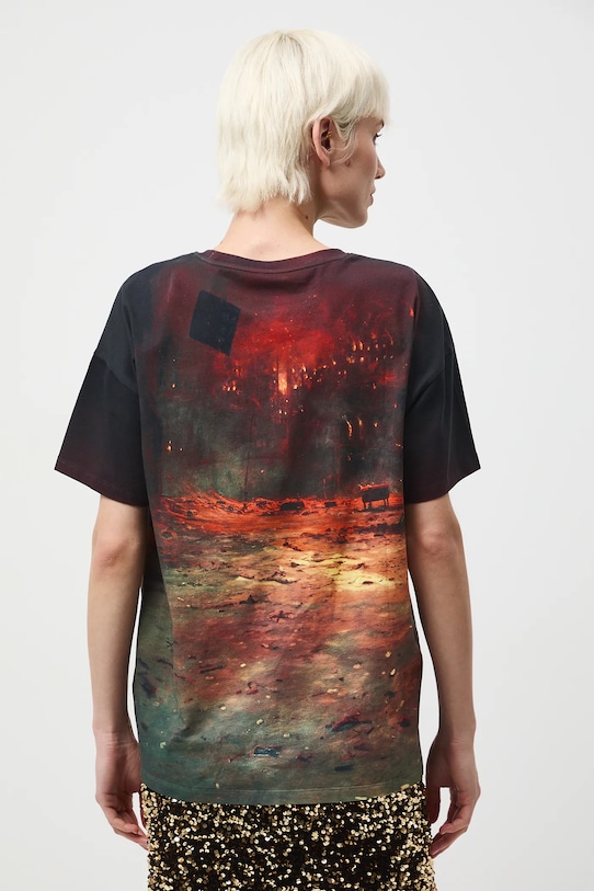 Kratka majica Medicine črna RW25-TSDA50