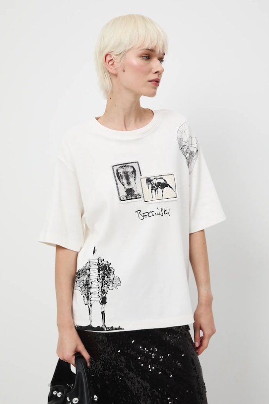 Medicine t-shirt bawełniany RW25-TSDA56 beżowy RW25