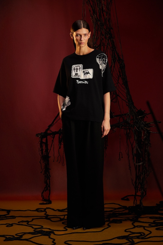 Medicine t-shirt bawełniany nadruk czarny RW25-TSDA56