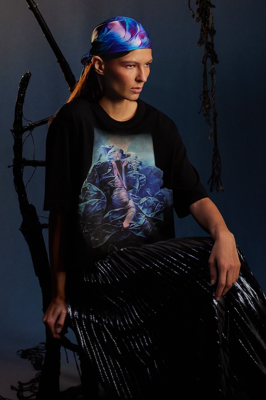 Medicine t-shirt bawełniany nadruk czarny RW25-TSDA60