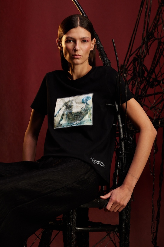 Medicine t-shirt z elastanem czarny RW25-TSDA61