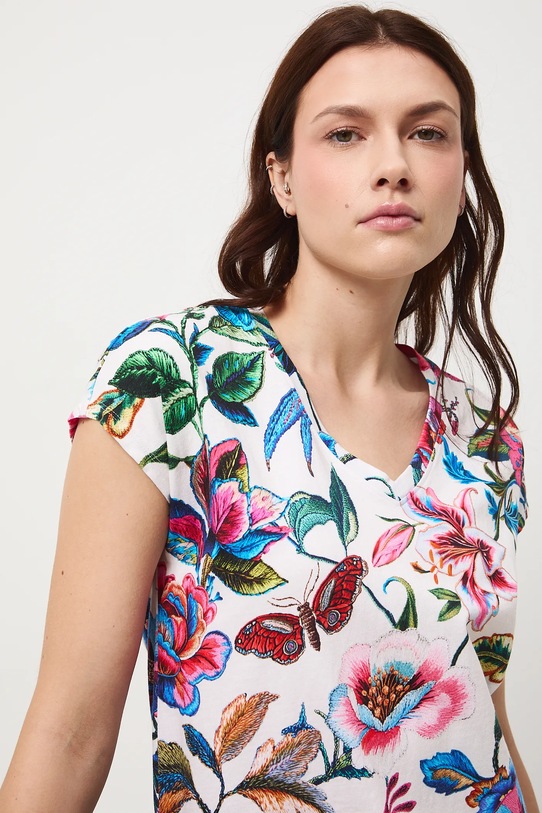 Medicine t-shirt bawełniany beżowy RW25-TSDB00