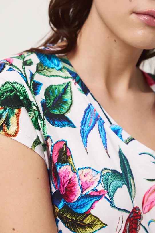 Medicine t-shirt bawełniany RW25-TSDB00 beżowy