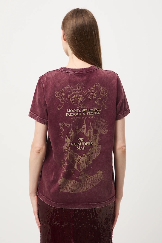 Medicine t-shirt bawełniany bordowy RW25-TSDB56