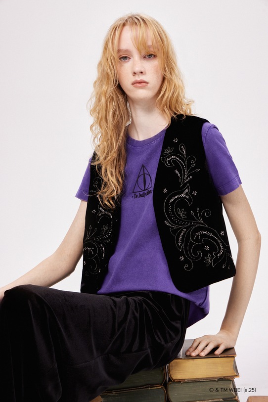 Medicine t-shirt bawełniany nadruk fioletowy RW25-TSDB58