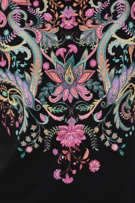 T-shirt bawełniany damski z nadrukiem RW25-TSDC05 czarny