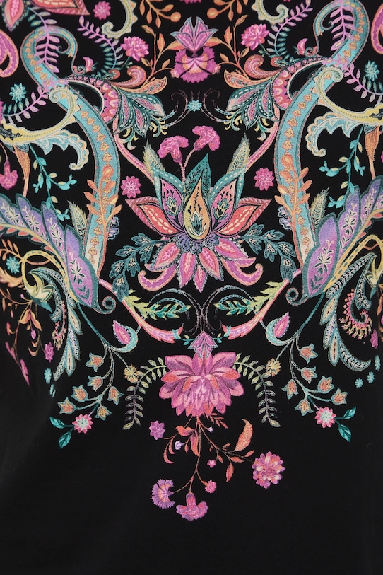 T-shirt bawełniany damski z nadrukiem RW25-TSDC05 czarny